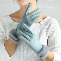 Cleariance Ženska ruka od pune boje zadebljane rukavice sa T-Ouch ekranom za inde prst