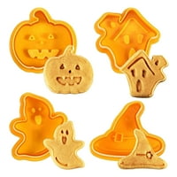 Yebay Halloween bundeve Ghost Fondant Torta biskvitni rezač klip kolačića, žuto