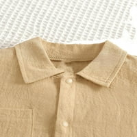 Ležerna obična košulja kratkih rukava Khaki Baby Rompers