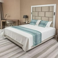 Morrocan set za trkač, modernog dizajnerskog stila oblika okvira poput u 2, ukrasnog posteljine šal i jastuk za hotele kuće, kralj, morsko more