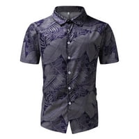 Advoicd Muška ljetna moda Top kratkih rukava za slobodno vrijeme uz more Havajska majica Havajska majica