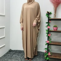 Ramadan musliman jedno molitvena haljina odjeća za žene pune pokrove s kapuljačom abaya q3k5