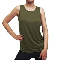 Bez rukava Split fitness joga ženski prsluk o-izrez tank čvrsta sportska bluza vrhunska ženska bluza