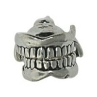 Sterling srebrna 8 šarm narukvica priključena 3D pomični stomatolog Model proteza zuba Medicinski šarm