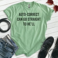 Automatski ispravan može ići ravno na košulju, unise ženska muška majica, smiješna košulja, blesava goofy majica, heather jabuka zelena, velika