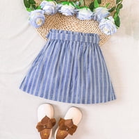 Rovga casual haljine za djevojčice male i srednje veličine dječje ljetne djevojke s prugaste suknje