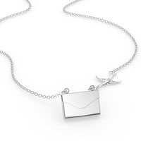 Ogrlica s bloketom izrađena u Americi sa dijelovima iz Rumunije u srebrnom kovertu Neonblond