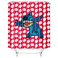 Lilo & Stitch Tuš Cartaon Cartoon Štampao zavjese za ukrašavanje kuće sa kukama za zavjese od vodostaja