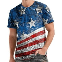 Majice za majice za muškarce Ljetna nezavisnost Modni 3D digitalni ispis majica kratki rukav