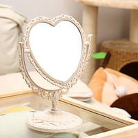Zrcalo tableta Vanity Ogledalo dvostrano 360 ° rotacijski ogledalo u obliku srca