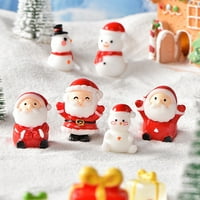 Temacd Vivid Božićne figurice Festalan Colorfast Xmas Dekorativne smole Dekor dekor