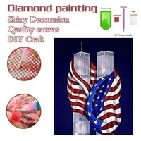 4. jula Dijamantni setovi za slikanje za odrasle, Dan nezavisnosti Dijamantna slika, 5D veznje slike Rhinestone Zalijepili DIY Diamond Slikanje Cross Stitch, Početna Pokloni za crtanje