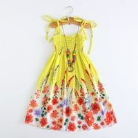Haljine za djevojčice bez rukava Linija kratka haljina cvjetni print D 100