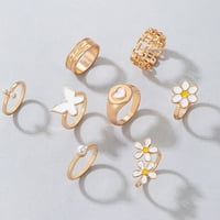 Simu jednostavan geometrijski prsten retro ličnosti modni temperament Otvoreni zajednički prsten za valentinovo poklon
