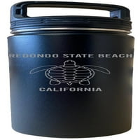Redondo State Beach California Suvenir Oz ugravirani crni izolirani dvostruki zidni boca od nehrđajućeg