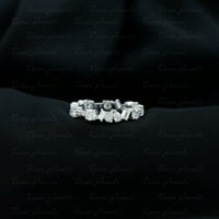 Jedinstveni moissitni puni vječni prsten za žene, srebrna srebra, SAD 12.50
