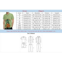Ociviesr Muške modne casual St Patricks Dan 3D digitalni ispisani džep rever Jednostruka majica kratkih