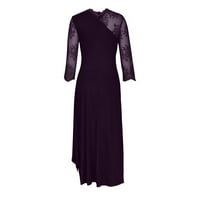 Zunfeo Ženska haljina - Dugi rukavi Elegantna haljina za čipke Proljeće Ljeto Maxi haljina Bodycon haljina