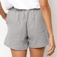 HFYIHGF ženske pamučne lakih kratkih kratkih kratkih hlača Casual baggy trendy kratke hlače elastične