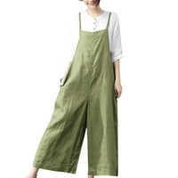 HOMCHY žene prevelike pantalone za bib bib hlače kombinirane grupne pantalone za preskočene rupe s kaiševima