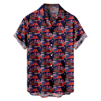 4. jula muška havajska majica USA Nacionalna zastava grafička majica ovratnik odjeću odjeća 3D print