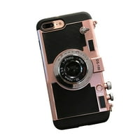 Naierhg Futrola u obliku kamere u obliku kamere sa kaišnim remenom za iPhone X XS MA Plus, Rose Gold
