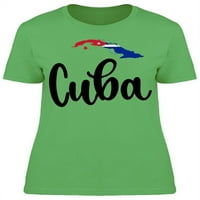 Kuba Zemlja Velika majica Žene -Image by Shutterstock, Ženska mala
