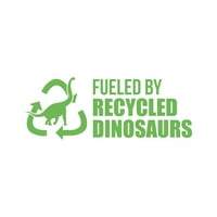 Poduzeno recikliranim dinosaurusima naljepnica naljepnica naljepnica - samoljepljivi vinil - otporan