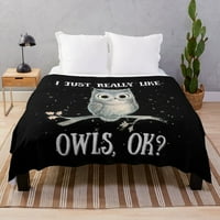 Owl pokrivač pokloni za žene Dječje djevojke mama domaća spavaća soba dnevni boravak šarene sove Decor