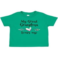 Inktastic moja velika baka voli me - srce sjajnih unuka poklon dječaka ili majica za bebe