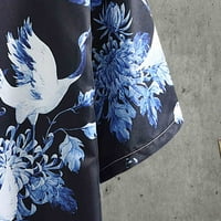 HUMPA majice za muškarce muško ljetni cvjetni print kimono polovica rukav s ramena rukave s majicama