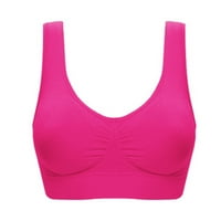 Ženske Bralettes Plus Veličina grudnjaka Podstavljena bešavna odjeća Yoga BRA bežični grudnjak Push up Bras Fashion Bra Hot Pink XXL