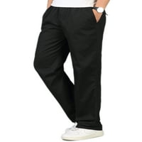Haite Muška srednja struka elastična dno struka jadne hlače od pune boje Jogger džepovi sa zatvaračem
