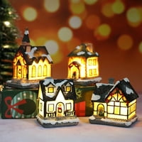 Leke Svjetlina LED svjetlo Up Mali seoski kućni sceni Božićni ukras