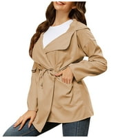 Adviicd Blazer za žene jesen i zimski jakni kaput čvrsta boja Srednja jaknica za vjetrobransko jaknu