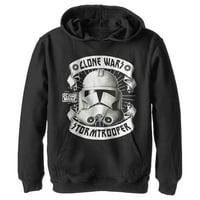 Dječački zvijezda ratova: Clone Wars Stormtrooper Portret povuci preko kapuljače Crne
