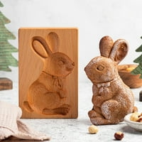 Dream Lifestyle Cookie plijesni čvrst Easy Release Hrana 3D smiješni drveni kalupi za kolačine za Božić
