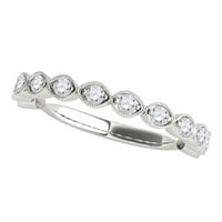 Mauli dragulji za angažovanje prstenova za žene 0. Carat Diamond Mildraged vjenčani trake prong 14k