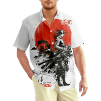 Jedno luffy casual gumb dole na havajsku majicu s kratkim rukavima za muškarce kubanski stil veliki