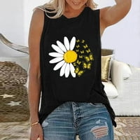 Žene plus uštede i majice - suncokretove košulje za žene ljetni suncokret grafički tenkovi slatki plus