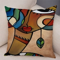 Sažetak GEOMETRY ART print jastuk za bacanje za kauč na kauču ukrasna jastučna jastučna raznobojna posteljina