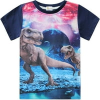 Želite li TREE TEODLLER 3D Dinosaur majica kratkih rukava morski pas Grafička dječja majica Crewneck