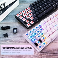 Ožičena Bluetooth Gaming tastatura, Motospeed CK tipke RGB mehanička tipkovnica USB ožičena BT dvostruka