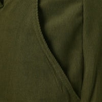 Glookwis muške duge hlače pune boje casual pantalone elastični struk joga teretni pant corduroy jogger vojska zelena 2xl