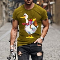 Jsaierl Muns Uskrs grafički majice Ležerne prilike za 3D uzorak Slim Fit s kratkim rukavima Top Fitness Crewneck Funny T majice