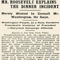 Theodore Roosevelt n. 26. predsjednik Sjedinjenih Država. Članak iz New York 'Timesa' na padu iz Roosevelta