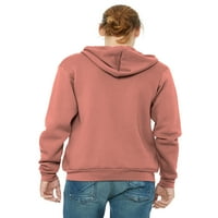 Bella + platneni unise poli-pamuk fleece puni zip hoodie - 3739