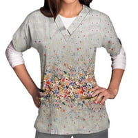 Ženski kratki rukav V izrez Uniformni džepovi Bluze za njegu golf košulje za vjenčanje GOLD DRESS Dame