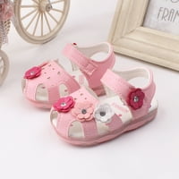 Toddler Baby Girls Ljeto LED svjetlosne sandale Zatvoreno TOE Slatko cvijeće Dječje cipele Prozračne