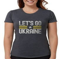 Cafepress - Hajde da popijemo majicu u Ukrajini - Womens Tri-Blend majica